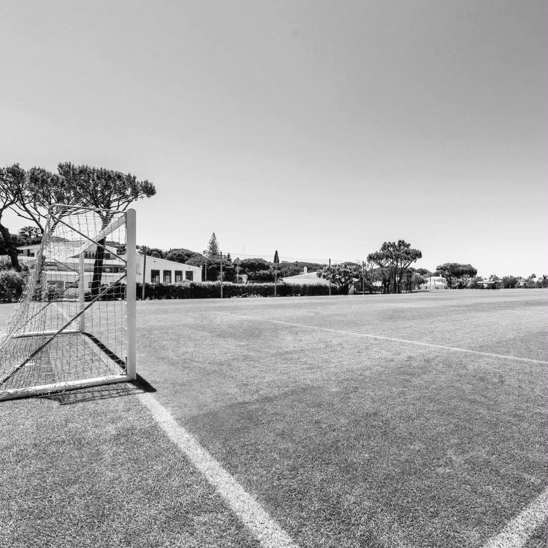A sports pitch prepared for coaching and player development